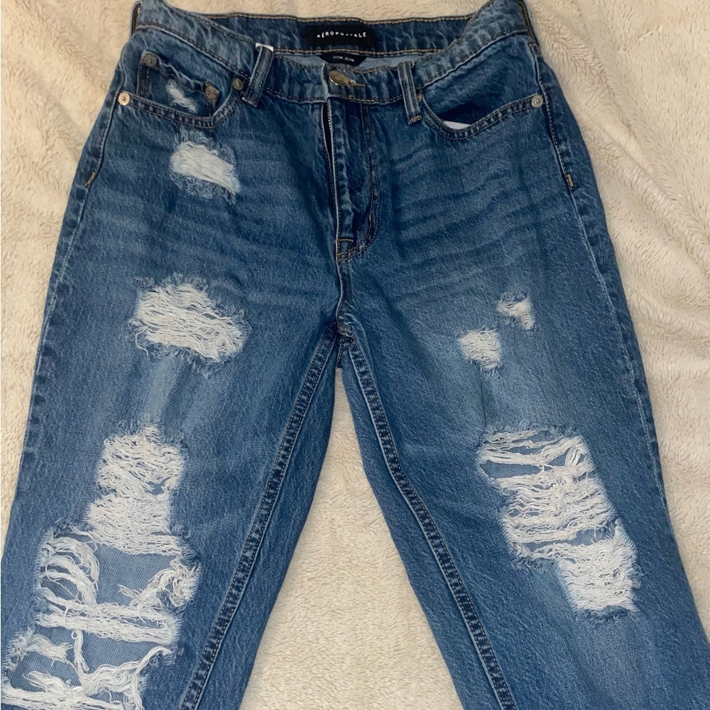 Aeropostale Med Wash Mom Jeans